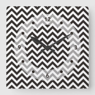 Relógio Quadrado Padrão ZIGZAG - preto + seu histórico e suas ideia