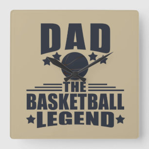 Relógio Quadrado pai da lenda do basquete