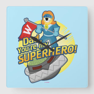 Relógio Quadrado Pai, você é meu super-herói