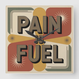 Relógio Quadrado Pain Is Fuel