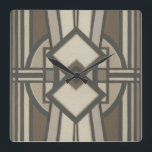 Relógio Quadrado Painel Deco Neutro I<br><div class="desc">Padrões</div>