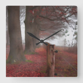 Relógio Quadrado Painterly Beauty Autumn Muur Klokken
