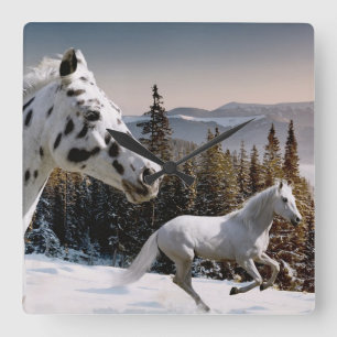 Relógio Quadrado País das maravilhas do inverno