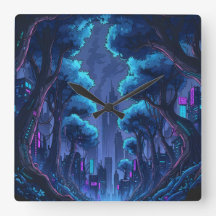 Paisagem Urbana Neon Cyberpunk Metrópole Futurista
