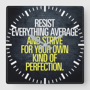 Relógio Quadrado Palavras Motivacionais - Preparação