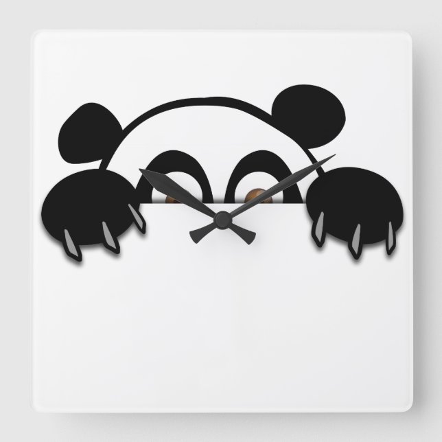 Relógio Quadrado Panda Clock (Frente)