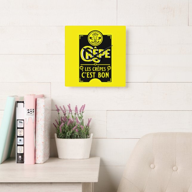 Relógio Quadrado Panquecas Francesas (Sala de leitura)