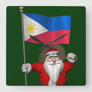 Relógio Quadrado Papai Noel, Alferes Das Filipinas
