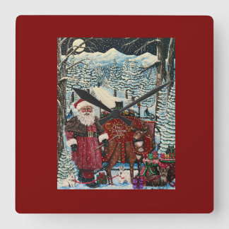 Relógio Quadrado Papai Noel está Pronto