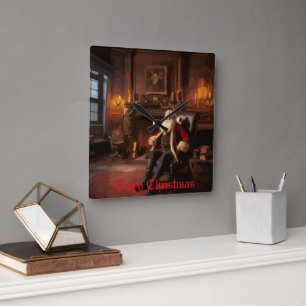 Relógio Quadrado Papais noeis Cozy Nook