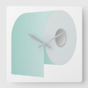 Relógio Quadrado Papel Higiênico
