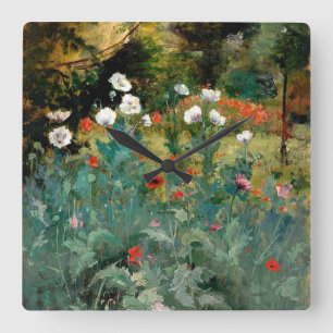 Relógio Quadrado Papoilas bonito