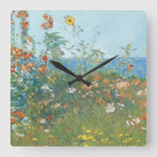 Relógio Quadrado Papoilas de Hassam as ", ilha dos bancos de areia