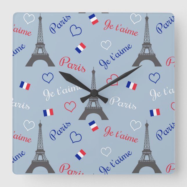 Relógio Quadrado Paris (Frente)