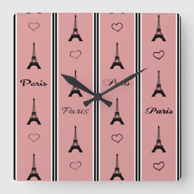Relógio Quadrado Paris (Frente)
