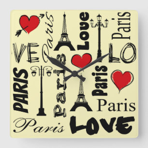 Relógio Quadrado Paris