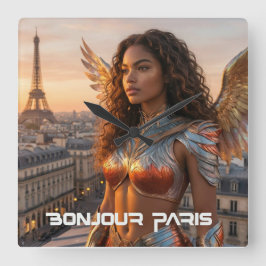 RELÓGIO QUADRADO PARIS - BOM DIA