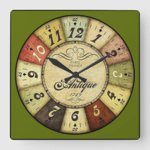Relógio Quadrado Paris França Antique