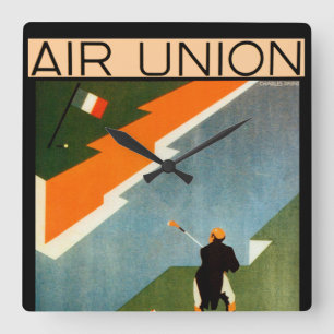 Relógio Quadrado Paris - Londres - Paris por Air