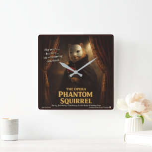 Relógio Quadrado Paródia de Esquilo Fantasma da Ópera