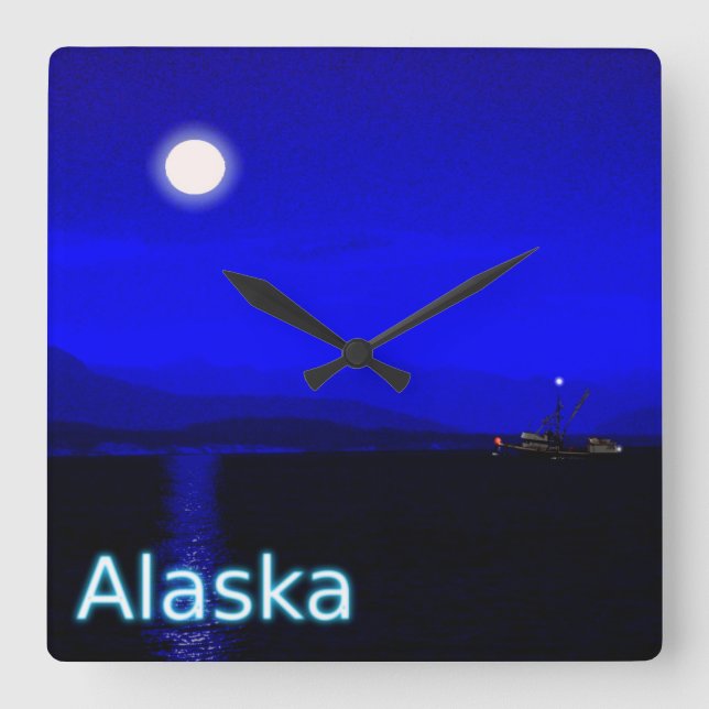 Relógio Quadrado Passagem à Lua (Frente)