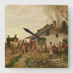 Relógio Quadrado Passando o posto avançado