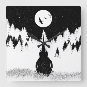 Relógio Quadrado Pássaro sem Voo Kiwi