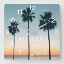 Pastel Tropical Ombre Teal Laranja Palmeira Sunset