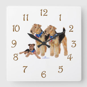 Relógio Quadrado Patriotic Flag Trio