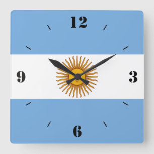 Relógio Quadrado Patriótico Nacional da Argentina