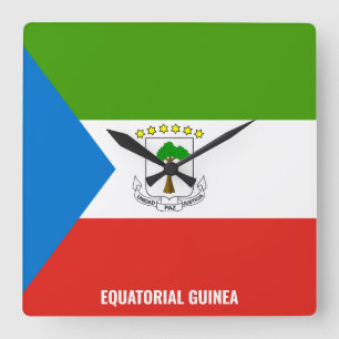 Relógio Quadrado Patriótico Nacional da Guiné Equatorial