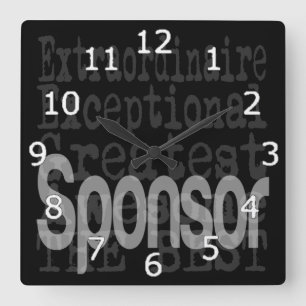 Relógio Quadrado Patrocinador Extraordinaire