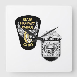 Relógio Quadrado Patrulha da estrada de estado de Ohio - OSP -
