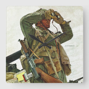 Relógio Quadrado Patrulha do tanque