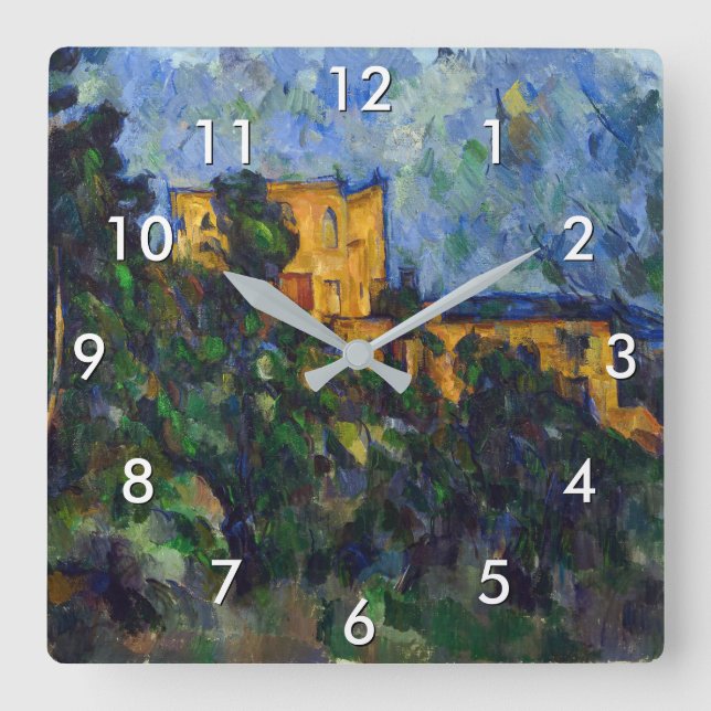 Relógio Quadrado Paul Cezanne - Chateau Noir (Frente)