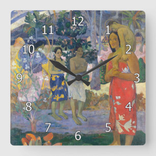 Relógio Quadrado Paul Gauguin - Ave Maria / Ia Orana Maria