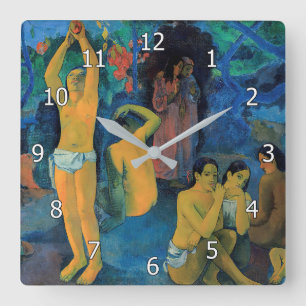 Relógio Quadrado Paul Gauguin - De Onde Viemos?