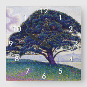 Relógio Quadrado Paul Signac - O Pinheiro Bonaventure