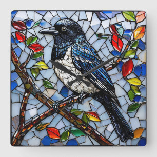 Relógio Quadrado Pega mosaico fofa