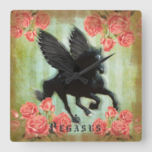 Relógio Quadrado Pegasus - pulso de disparo de parede