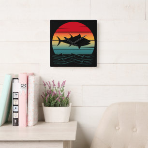 Relógio Quadrado Peixe-Atum Vintage