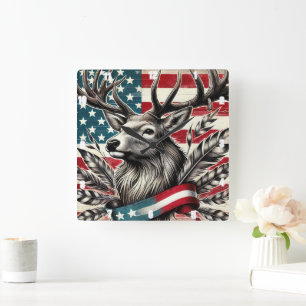 Relógio Quadrado Pena de bandeja de cervejeiro majestosa mística