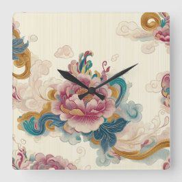 Relógio Quadrado Penônio flutuante