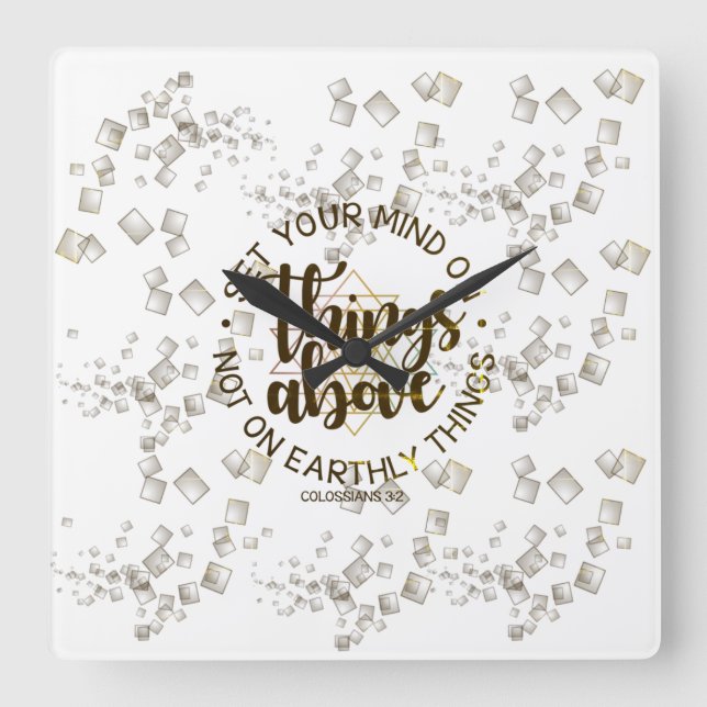 Relógio Quadrado pensar (Frente)