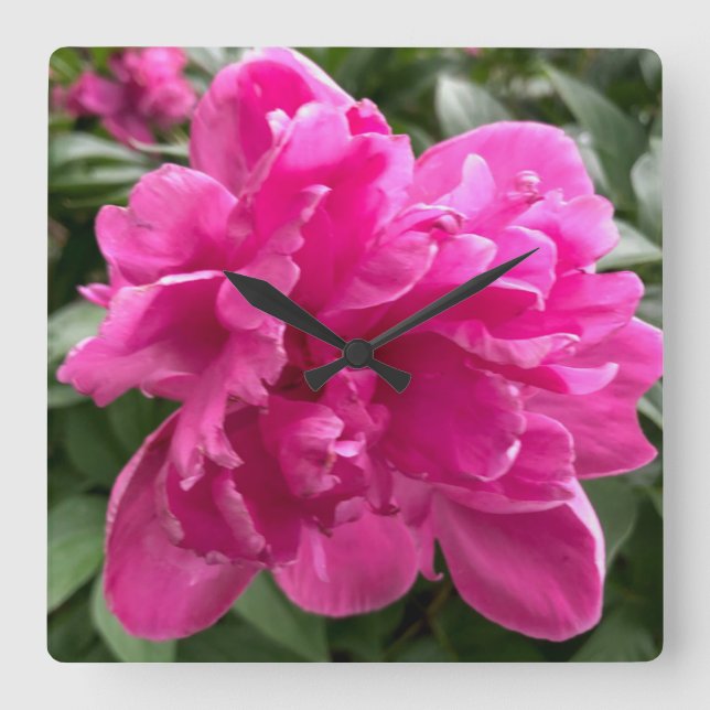 Relógio Quadrado Peony Clock (Frente)