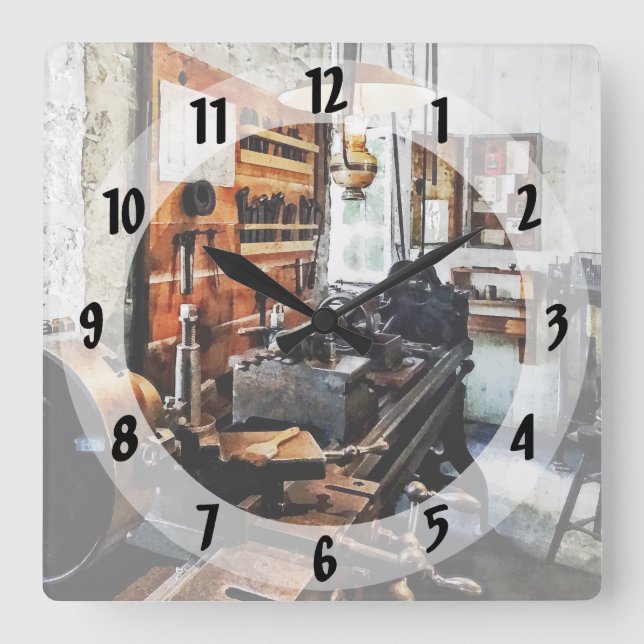 Relógio Quadrado Pequena Compra em máquina (Frente)