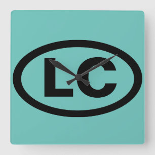 Relógio Quadrado Pequeno Compton, RI LC