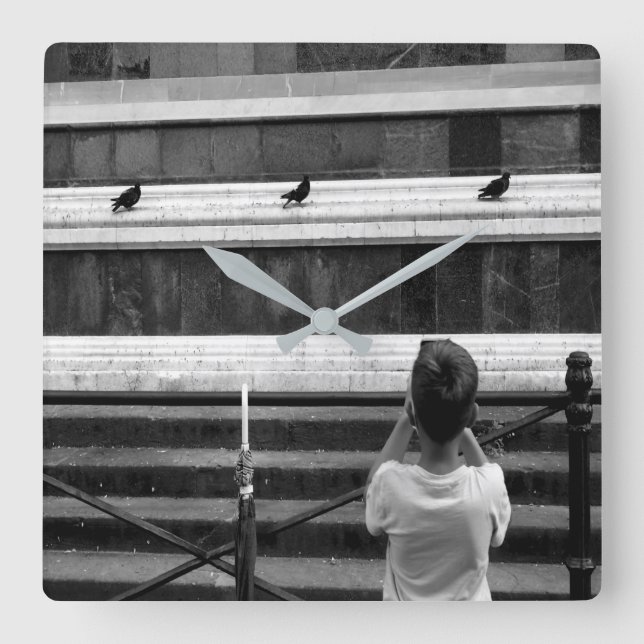 Relógio Quadrado Pequeno fotógrafo (Frente)