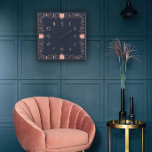 Relógio Quadrado Perfeição geométrica em Art Déco<br><div class="desc">Perfeição geométrica,  elegância dourada e charme vintage puro. Perfeito para o amante de design com gosto clássico.</div>