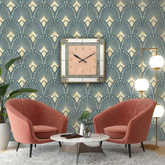 Relógio Quadrado Perfeição geométrica em Art Déco (Criador carregado)